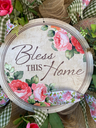 Wreath Mesh Bless this Home