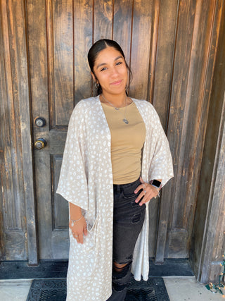 Mona Oversized Cardigan Tan