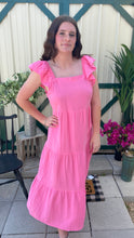 Load image into Gallery viewer, Pink Martha Maxi Dress L