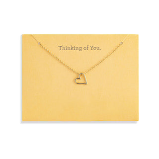 Thinking of You card with heart necklace