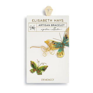 Butterfly Open Charm Gold Bracelet 6.5in