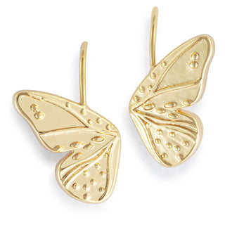 Gold butterfly earrings 