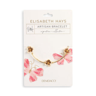 mocha-enamel-flower-bracelet