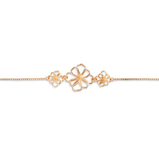 Flower Open Wire Gold Bracelet