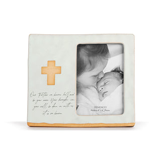 Picture frame with a cross design