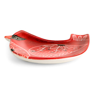 Cardinal Bird Song Trinket Dish - 4in