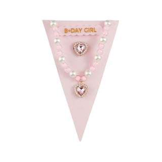 Celebrate the special day with this delightful Light Pink Birthday Jewelry
