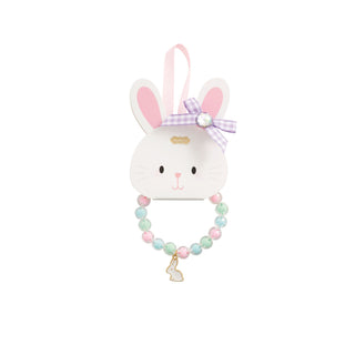 Kids toy bracelet with bunny design on a white background