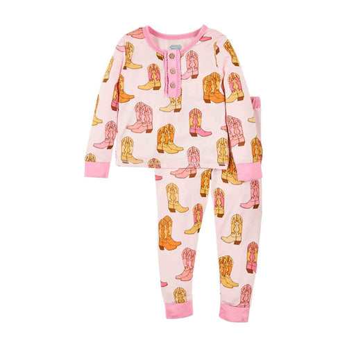 Pink Cowgirl Boot Pjs 2 T