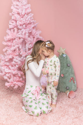 Christmas Tree Bow Pj Set 12-18m
