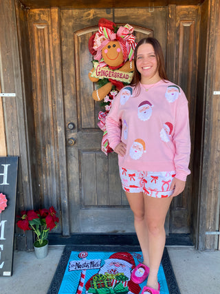 Bow Holiday Pajama Shorts