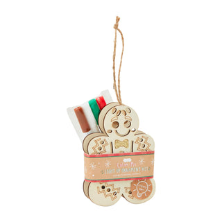 Wooden ornament kit with paint markers.
