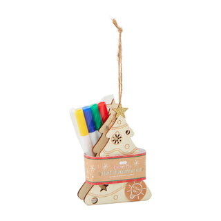Decorative Christmas tree ornament kit with markers 