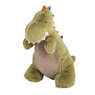 Plush dinosaur toy on a white background
