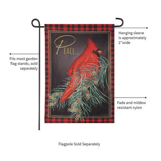 Cardinal Peace Burlap G Flag