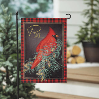 Cardinal Peace Burlap G Flag