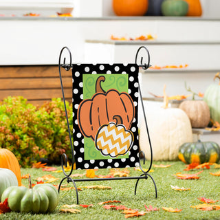 Sassy Pumpkins Burlap Garden Flag