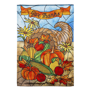 Stained Glass Cornucopia G Flag