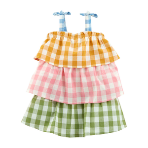 Tiered Check Dress 3T