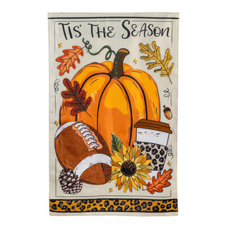 Tis' The Season Fall Applique House Flag
