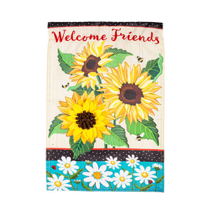 Sunflowers and Daisies House Flag