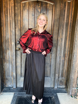 Black Townes Pleated Skirt