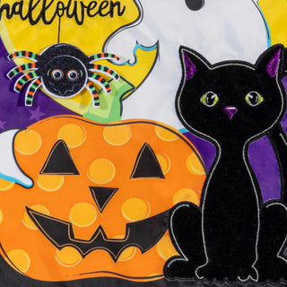 Halloween Friends Applique Garden Flag