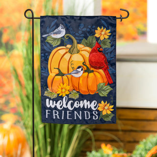 'Welcome Friends' fall themed garden flag