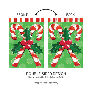 Candy Cane Christmas Applique Garden Flag