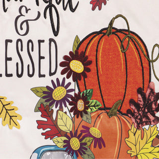 Thankful and Blessed Fall Truck Applique Garden Flag