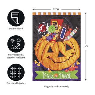 Trick or Treat Halloween Pumpkin Bucket Applique G