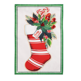 Merry Christmas Stocking Appl G Flag