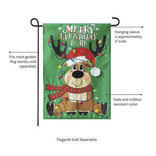 Merry Christmas to All Applique Flag