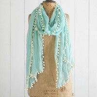 Scarf Pom Pom Mint