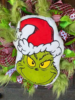 Wreath Mesh Green Monster Face