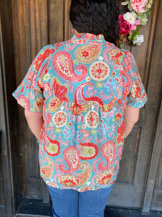 Paisley Print Top
