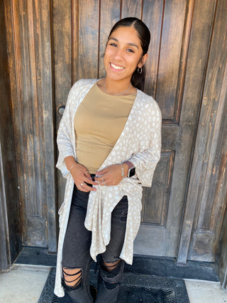 Mona Oversized Cardigan Tan