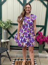 Load image into Gallery viewer, Pink Tropical Rachel Tiered Dress L