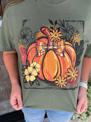 Floral Pumpkin Tee