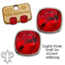 Earring Crystal Stud Sq