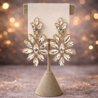 CRYSTAL EAR CATEYE JEWELS 72MM