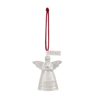 Mini Bell Angel Ornament - Pray