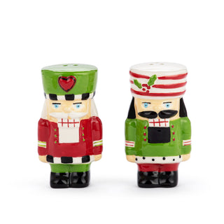 Heartful Nutcracker Ceramic Salt and Pepper Set -