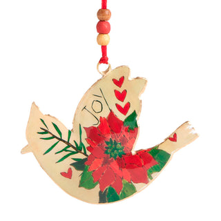 Joy Metal Bird Ornament