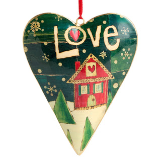Love Metal Heart Ornament