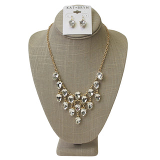 GOLD SET 18" JEWEL BIB