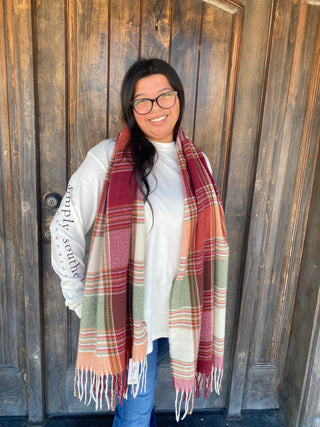 Autumn Plaid Scarf - Harvest