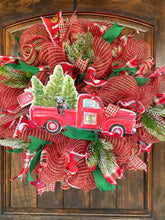Load image into Gallery viewer, Wreath Mesh Christmas Truck Dog
