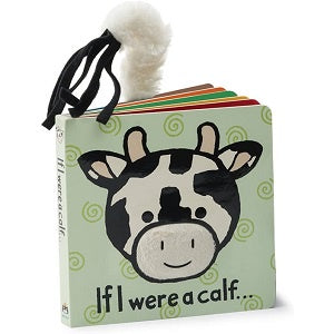 Children's book titled 'If I were a calf' with a cow illustration on the cover.