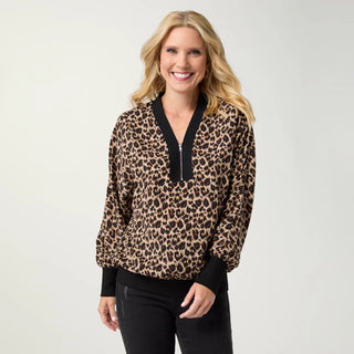 Wilde Long Sleeve Printed Top - Animal Print